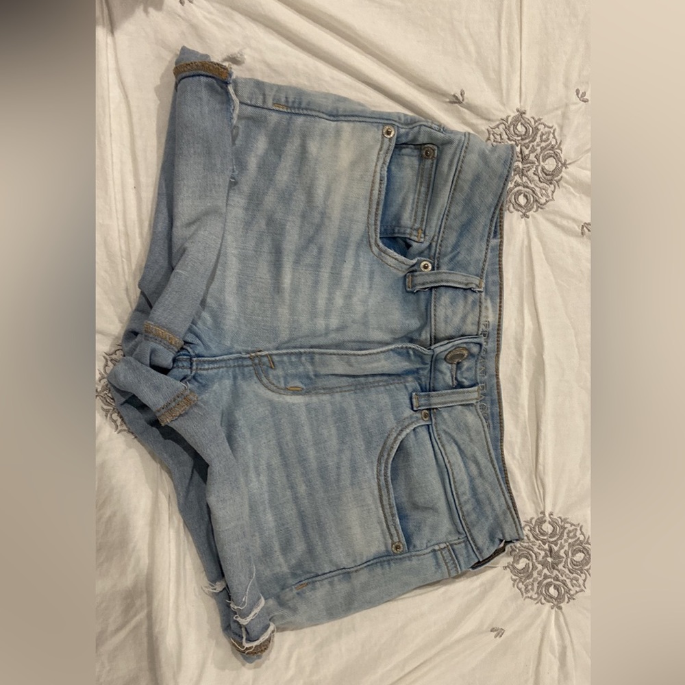 AE Hi-Rise Shortie Denim Shorts